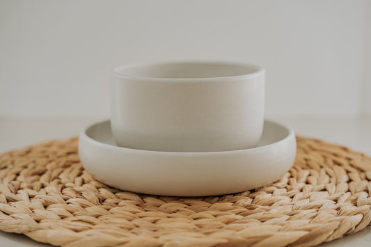 Stoneware tableware (matte white)