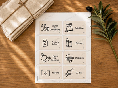 Étiquettes et pictogrammes Epura Cuisine - zone frigo français
