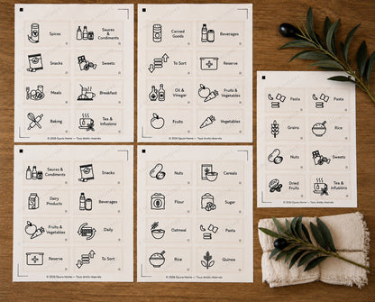 Epura Cuisine labels and pictograms - complete English kit
