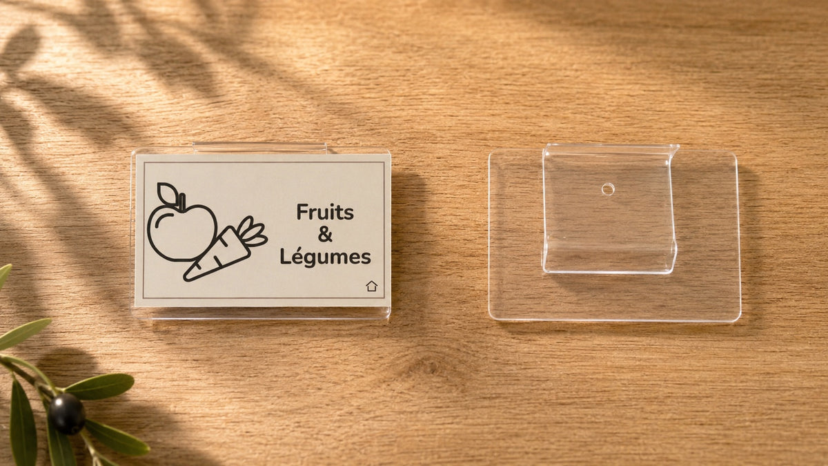 Porte-étiquette Epura Home avec étiquette Fruits et Légumes