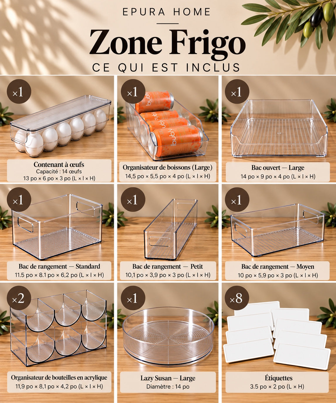 Zone Frigo Epura - ce qui est inclus