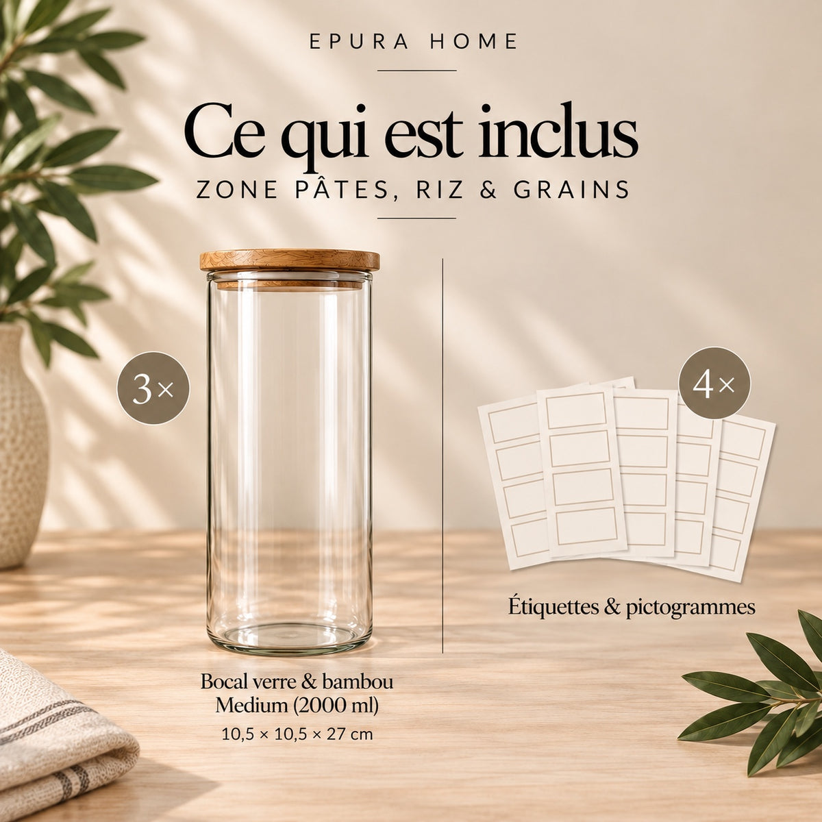 Ce qui est inclus dans la Zone Pâtes, riz & grains Epura